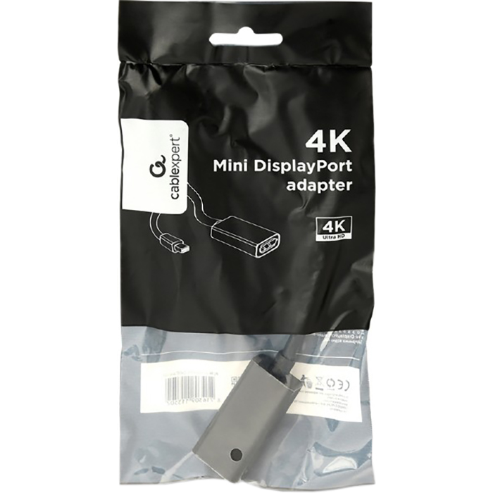 Перехідник Cablexpert MiniDisplayPort - DisplayPort 0.15 м (A-mDPM-DPF4K-01) Вид перехідник