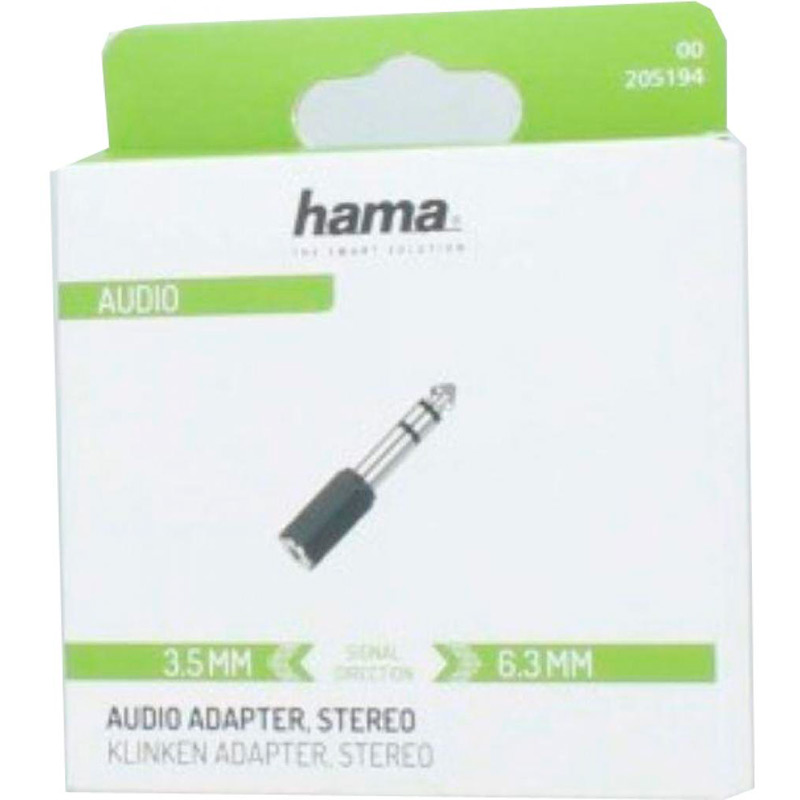 Перехідник HAMA 6.3 mm Jack 3.5 mm Stereo Jack Black (205194) Вид перехідник