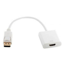 Перехідник PowerPlant DisplayPort - HDMI 0.15 м White (KD00AS1236)