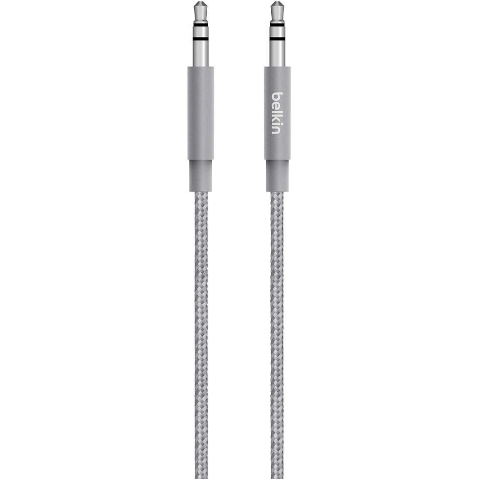 

Кабель BELKIN jack 3.5mm - jack 3.5mm Premium 1.2 м Gray (AV10164BT04-GRY), jack 3.5mm - jack 3.5mm Premium 1.2m, gray