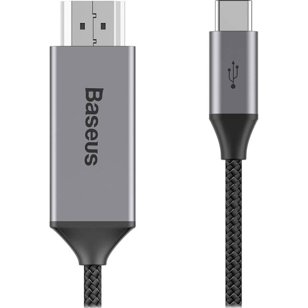 

Кабель BASEUS Type-C - HDMI 1.8 м серый (CATSY-0G), Type-C - HDMI 1.8M Сірий