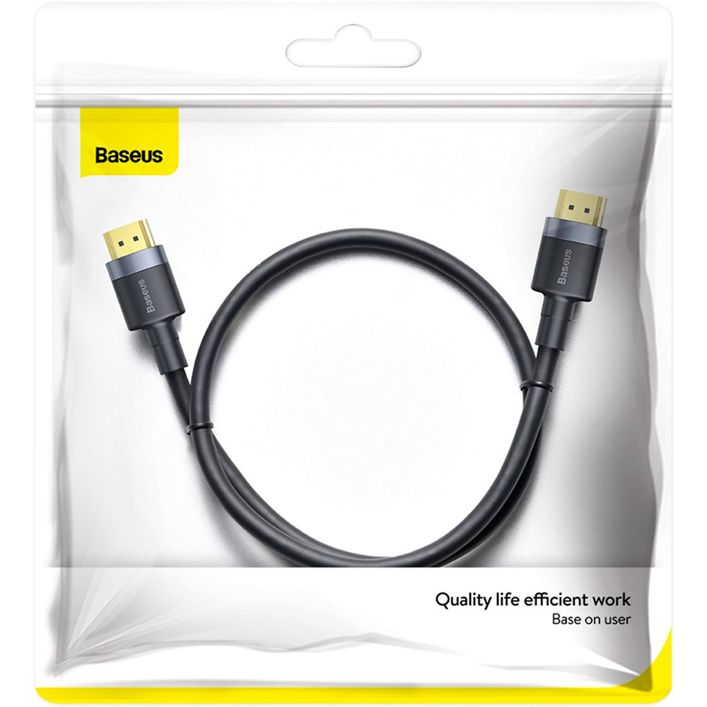 Кабель BASEUS Cafule HDMI - HDMI 1 м Black (CADKLF-E01) Тип роз'єму HDMI - HDMI