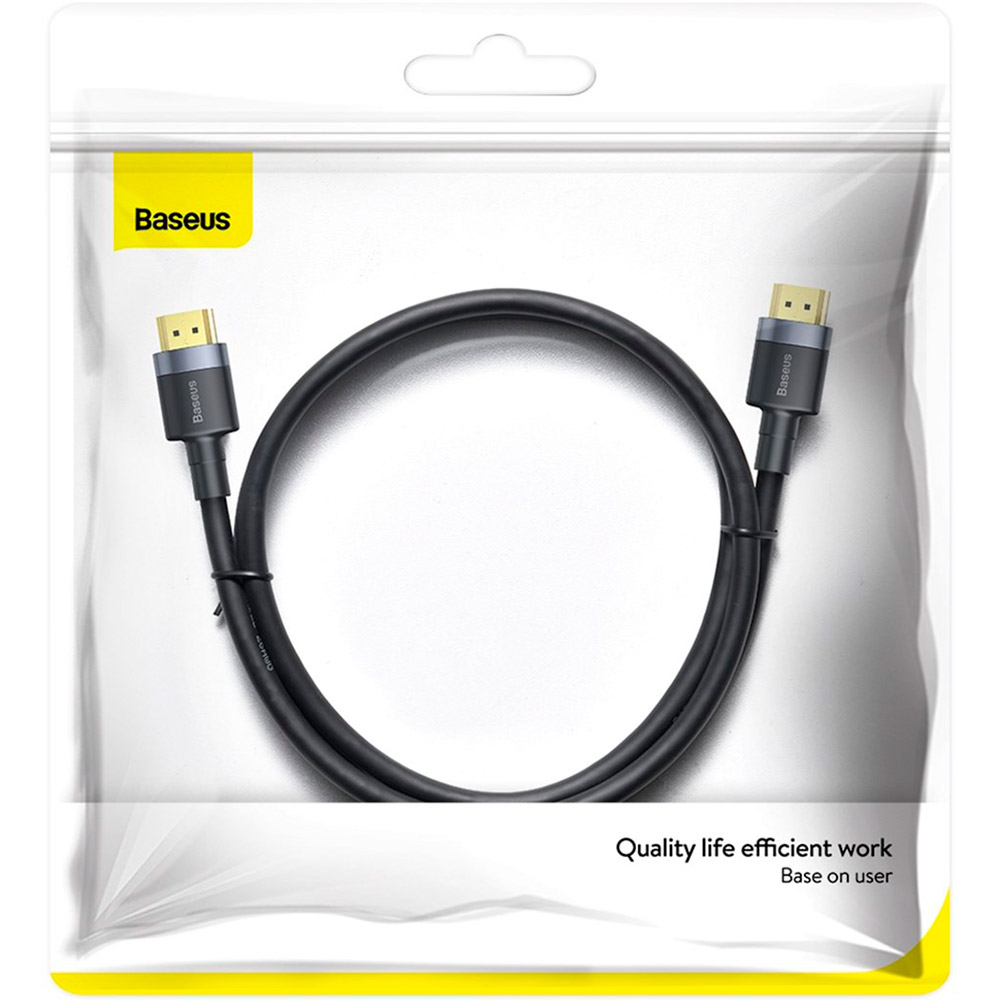 Кабель BASEUS Cafule HDMI - HDMI 2 м Black (CADKLF-F01) Тип роз'єму HDMI - HDMI