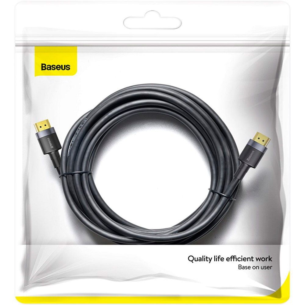 Кабель BASEUS Cafule HDMI - HDMI 5 м Black (CADKLF-H01) Тип роз'єму HDMI - HDMI