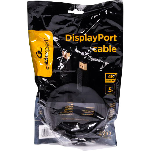 Кабель CABLEXPERT DisplayPort - DisplayPort V1.2 5 м (CC-DP2-5M) Тип разъема DisplayPort - DisplayPort