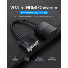 Перехідник VENTION VGA-HDMI 0.2 м Black (ACNBB)