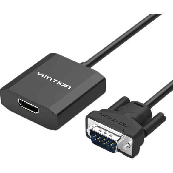 

Переходник VENTION HDMI - VGA 0.15 м Black (ACEB0), Перехідник VGA-HDMI, 0.15 m, зі