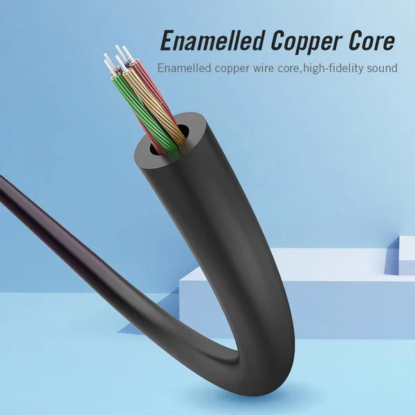 Кабель VENTION Audio 3.5 mm M 4pin - 2x3.5mm F Black Metal Type 0.3 м (BBVBY) Длина 0.3