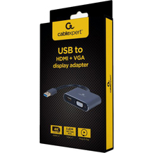 Переходник CABLEXPERT USB-A - HDMI/VGA  (A-USB3-HDMIVGA-01)