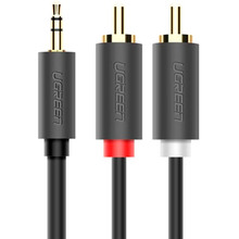 Кабель UGREEN AV102 mini-jack 3.5 мм - 2RCA 3 м Gray (10512)