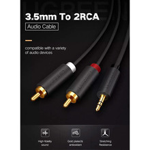 Кабель UGREEN AV102 mini-jack 3.5 мм - 2RCA 3 м Gray (10512)
