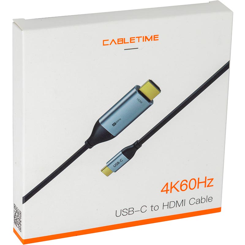 Кабель PowerPlant USB Type-C - HDMI 1.8 м (CA913350) Коннекторы папа-папа