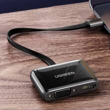 Перехідник UGREEN USB 2.0 - HDMI+VGA CM303 Black (70549)