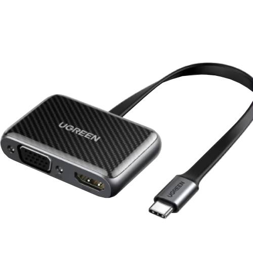 Перехідник UGREEN USB 2.0 - HDMI+VGA CM303 Black (70549) Перехідник UGREEN USB 2.0 - HDMI+VGA CM303 Black (70549)
