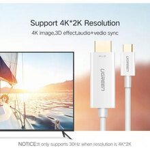 Кабель UGREEN USB Type-C - HDMI MM121 1.5 м White (30841)