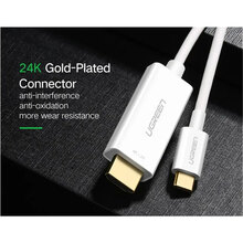 Кабель UGREEN USB Type-C - HDMI MM121 1.5 м White (30841)