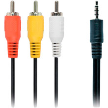 Перехідник CABLEXPERT 3.5 jack (4pin) - 3 RCA 2 м Black (CCA-4P2R-2M)