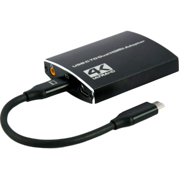Кабель CABLEXPERT USB Type-C - 2хHDMI Black (A-CM-HDMIF2-01) Кабель CABLEXPERT USB Type-C - 2хHDMI Black (A-CM-HDMIF2-01)