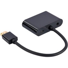 Кабель CABLEXPERT HDMI - HDMI + VGA + аудио 3.5 мм Black (A-HDMIM-HDMIFVGAF-01)