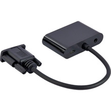 Кабель CABLEXPERT VGA - HDMI + VGA + аудіо 3.5 мм Black (A-VGA-HDMI-02)