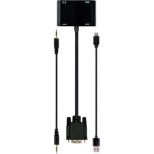 Кабель CABLEXPERT VGA - HDMI + VGA + аудіо 3.5 мм Black (A-VGA-HDMI-02)