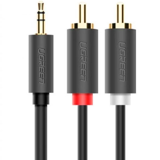 Кабель Ugreen AV102 AUX 3.5мм TRS-RCAx2 M/M 1.0 м Black (10772) Вид кабель