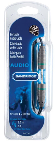 Кабель BANDRIDGE BLUE BAL3302 Audio 3.5 mm 2m