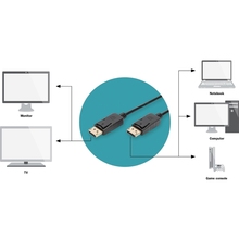 Кабель DIGITUS DisplayPort 15 м Black (AK-340100-150-S)