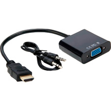 Перехідник VOLTRONIC HDMI - VGA (M/F) 0.1 м Black (YT-C-HDMI(M)/VGA(F)+AUX-B/08633)