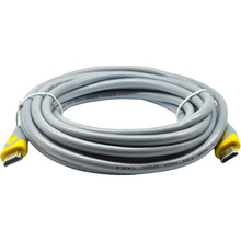 Кабель MERLION HDMI - HDMI V 2.0 (M/M) 10 м Grey/Yellow (YT-HDMI(M)/(M)HSV2.0-10m/10125)