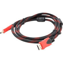 Кабель MERLION HDMI - HDMI V 1.4 (M/M) 3 м Black/Red (YT-HDMI(M)/(M)NY/RD-3.0m/01066)