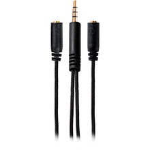 Кабель HATOR Male to 2 x Female 3.5 mm 0.2 м Black (ACC-214)