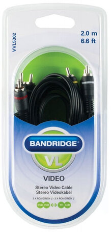 Кабель BANDRIDGE ValueLine VVL5302 Stereo A/V RCA 2m