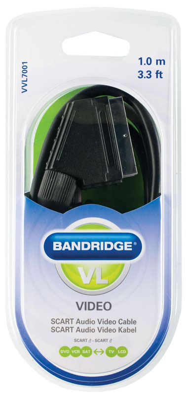 Кабель BANDRIDGE ValueLine VVL7001 SCART 1m