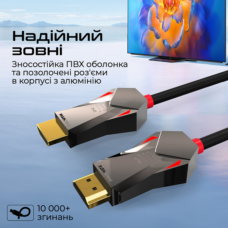 Фото Кабель PROMATE HDMI - HDMI v.2.0 20 м Black (prolink4k60-20m)