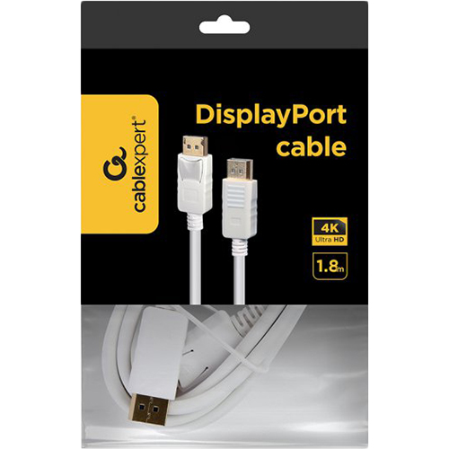 Кабель CABLEXPERT Display Port - Display Port V1.2 1.8 м (CC-DP2-6-W) Вид кабель