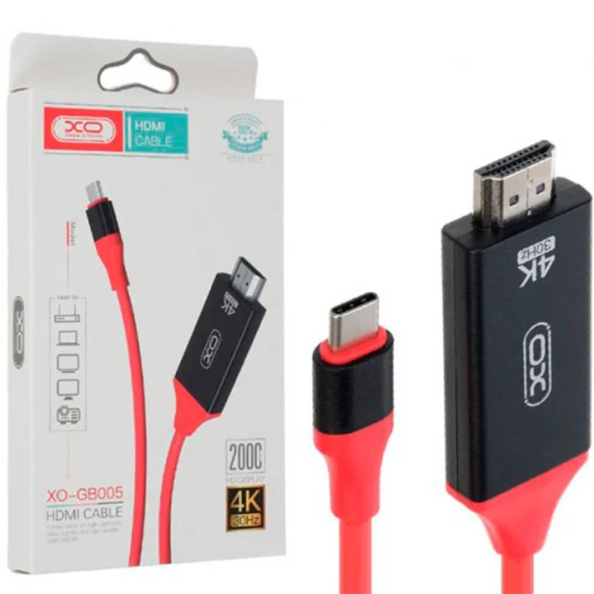 Кабель XO USB C - HDMI GB005 2m (GB005 2m) Вид кабель