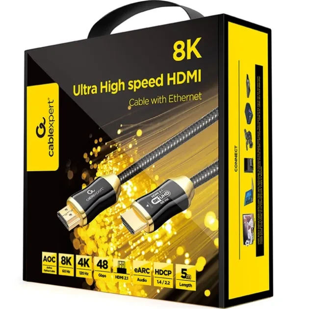 Кабель CABLEXPERT (AOC) HDMI V.2.1 5 м (CCBP-HDMI8K-AOC-5M) Тип роз'єму HDMI - HDMI