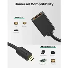 Перехідник UGREEN Micro HDMI Male to HDMI 0,22m Black (90403476)