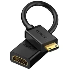 Переходник UGREEN Mini HDMI Male to HDMI Female Adapter Cable 0,22 m Black 20137 (90402195)