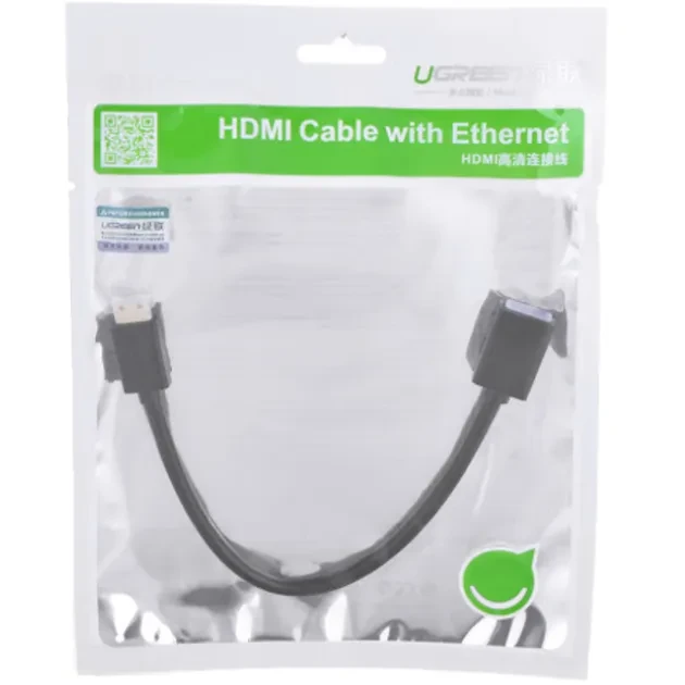 Перехідник UGREEN Mini HDMI Male to HDMI Female Adapter Cable 0,22 m Black 20137 (90402195) Тип роз'єму mini HDMI - HDMI