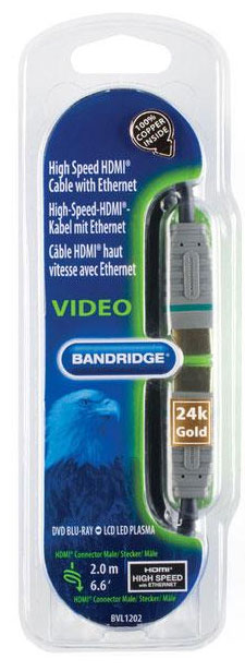 Кабель BANDRIDGE BLUE BVL1202 HDMI High Speed 2m