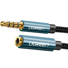 Кабель UGREEN AV118 3.5 mm Male to 3.5 mm Female 2 м Black (90403184)