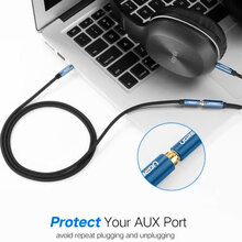 Кабель UGREEN AV118 3.5 mm Male to 3.5 mm Female 2 м Black (90403184)