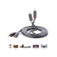 Кабель UGREEN AV104 2RCA to 2RCA Audio Cable 1 m Black (90401971)