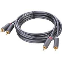 Кабель UGREEN AV104 2RCA to 2RCA Audio Cable 2 m Black (90401973)