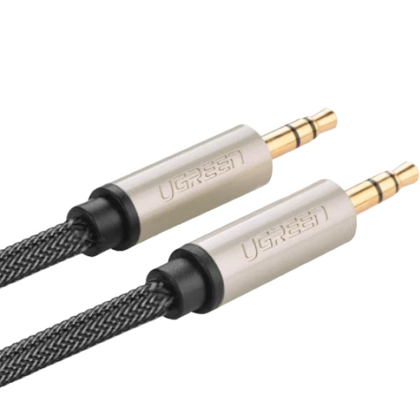 Кабель UGREEN AV125 3.5 mm to 3.5 mm Audio Cable Braided 1 m Gray (90402019) Вид кабель