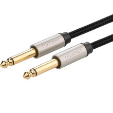 Кабель UGREEN AV128 6.3 mm to 6.3 mm Audio Cable Braided 3 m Gray (90402017)