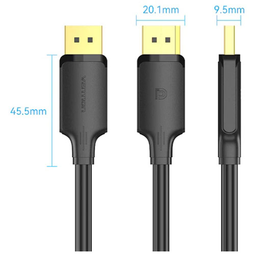 Кабель VENTION DisplayPort M - M 5.0м V1.2 4K 60 Гц (HAKBJ) Тип разъема DisplayPort - DisplayPort