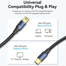 Кабель VENTION DisplayPort mini M - mini M 2.0м V1.4 8K 60Гц Blue Aluminum Alloy (HCGLH)